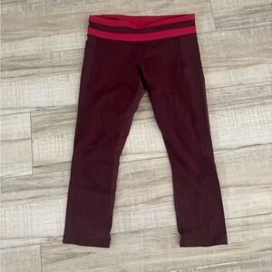 Lululemon maroon leggings Size 8